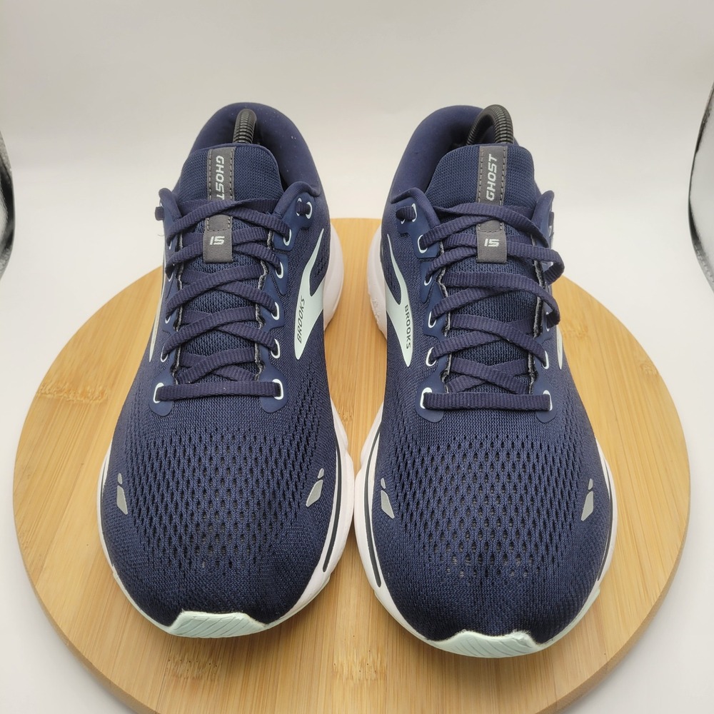 Brooks Ghost 15 Navy Blue Running Shoes Womens 10.5 Extra Wide 2E 1203802E450 - Picture 5 of 10
